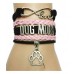 Love, Dog Mom Paw Leather Bracelet!